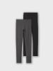 name it 2er-Pack Leggings in Dark Grey Melange