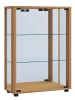 VCM  Glas Stand Vitrine Sintalo Spiegel in Buche