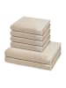 Ross 4 X Handtuch 2 X Duschtuch im Set Doubleface Stripes in Beige