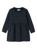 name it Weiches Langarm Kleid Mit Muster Rundhals Shirt Dress in Dunkelblau