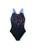 Speedo Girls Print Splashback Swimsuit Chlorbeständig in schwarz