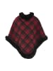 myMo Women Poncho in Rot Schwarz