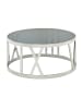 KADIMA DESIGN Glastisch Rund | Metall Silber, 60x60cm, Modern in Silber