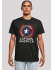 F4NT4STIC T-Shirt Marvel Captain America Flash Logo in schwarz