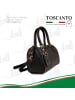 Toscanto Leder Umhängetasche Toscanto Tasche schwarz ca. 22cm