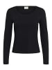Kaffe Langarm-Shirt KAarina Slim fit in Black Deep