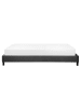 Beliani Doppelbett ROANNE in Grau/Braun - (W) 169 x (H) 29 x (L) 211 cm