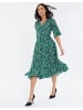 Threadbare Kleid THB Soda Wrap in Green Leoapard