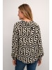 Cream Langarm-Bluse CRAstra Regular fit in Geometric Black White