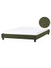 Beliani Doppelbett ROANNE in Grün/Braun - (W) 170 x (H) 29 x (L) 213 cm