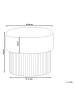 Beliani Pouf RICHEY in Weiß/Braun - (W) 50 x (H) 46 x (L) 50 cm