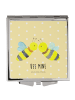 Mr. & Mrs. Panda Kleiner Spiegel Biene Liebe mit Spruch in Gelb Pastell