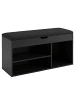 BOXIMO Schuhschrank mit Sitzfläche TRIA in Schwarz, (B) 30 x (H) 43 x (L) 80 cm