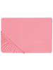 Beliani Bettlaken JANBU in Rot - (W) 200 x (H) 30 x (L) 200 cm