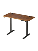 relaxdays Höhenverstellbarer Schreibtisch in Braun/ Schwarz - (B)160 x (H)120 x (T)60 cm