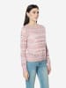KOROSHI Damenpullover mit lochstrickmuster in bunt