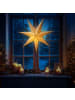 MARELIDA LED Papierstern Samtstern Weihnachtsstern D: 38cm in creme