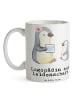 Mr. & Mrs. Panda Kaffeetasse Logopädin Leidenschaft mit Spruch in Weiß