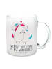 Mr. & Mrs. Panda Tee Tasse Einhorn Mitteilung mit Spruch in Transparent