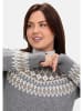 sheego by Joe Browns Jacquardpullover in grau meliert