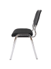 MCW Besucherstuhl T401 stapelbar, Sitz schwarz, Füße chrom