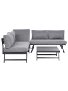 Beliani 2-tlg Sitzgruppe COCCORINO in Grau/Schwarz