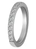 Adeliás Damen Ring aus Edelstahl mit Strass Steinchen in silber