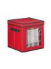 relaxdays 2 x Weihnachtskugel-Aufbewahrungsbox in Rot/ Grün - (B)32 x (H)33 x (T)32 cm