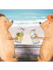 Mr. & Mrs. Panda Gravur Glas Fuchs Sterne mit Spruch in Transparent