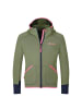 Trollkids Fleece-Jacke "Saltfjord" in Dunkle Olive/Marine/Hellmagenta