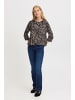 Fransa T-shirt FRFLORA Regular fit in Walnut w. Black AOP AO24