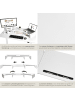 tectake Monitorständer Bozen 79 - 115 x 27 x 10,5 cm, weiß