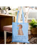 Mr. & Mrs. Panda Büchertasche Hund Blume mit Spruch in Sky Blue