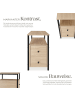 tectake Nachttisch Tullamore 30 x 49,5 x 61,5 cm, Industrial Holz hell, Eiche Sonoma