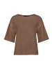Betty Barclay Strickpullover kurzarm in Dark Coffee