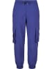 Urban Classics Urban Classics Damen Ladies High Waist Crinkle Nylon Cargo Pants in bluepurple