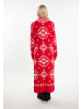 IZIA Long Cardigan in Rot Weiss