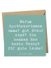 Mr. & Mrs. Panda Grußkarte Spruch Glückliche Apothekerin mit Spruch in Meeresbrise
