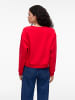 Vila Langärmeliges Sweatshirt in Racing Red