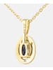 Diamant L'éternel Kette mit Anhänger, mit schwarzer Saphir, 375 Gelbgold