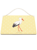 Mr. & Mrs. Panda Deko Schild Storch ohne Spruch in Gelb Pastell