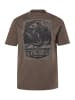 JP1880 Kurzarm T-Shirt in dunkelbraun