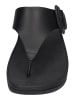 fitflop Zehentrenner LULU LEATHER COVERED BUCKLE RAW EDGE in schwarz