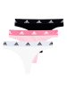 adidas 3er Pack Thong Cotton Logo in Mehrfarbig