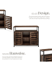 tectake Sideboard Warrington mit höhenverstellbaren Kunststofffüßen, 100 x 37 x 82 cm, I