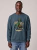 wat? Apparel Sweatshirt T-Rex Fahrrad in Petrol