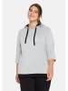 sheego Sweatshirt in steingrau meliert