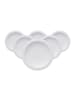 Villeroy & Boch 6er Set Suppenuntertassen White Pearl ø 18,5 cm weiß in weiß