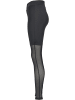 Urban Classics Urban Classics Damen Ladies High Waist Transparent Tech Mesh Leggings in black