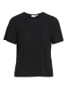 Vila VILA Damen Satin Blusen T-Shirt Halbarm Basic Top VIPLISA in Schwarz